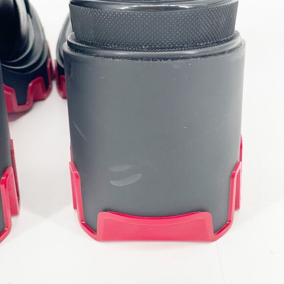 Christian Louboutin Marchacroche Duna Black Calf Leather Lug Sole Ankle Boots 39 - Picture 9 of 13